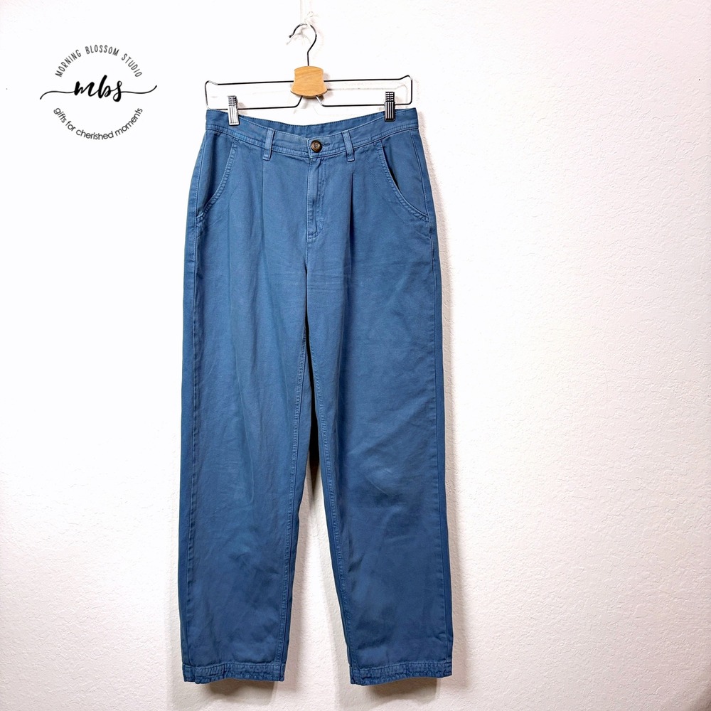 Free People Boyfriend Chino Tapered Leg Pants Blue Women 2